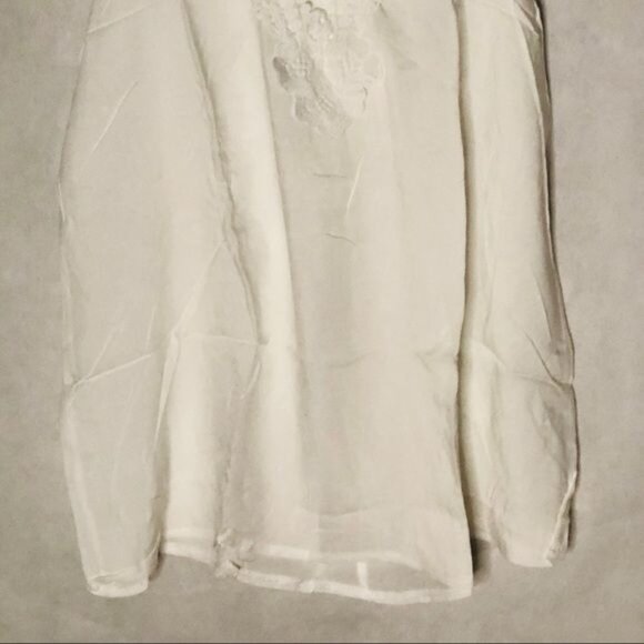 shirt thin silky lace sheer high low sheer medium 26 height new READ - Picture 4 of 8